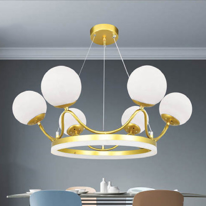 Đèn thả trang trí Andora Ø550 x H1200 - LED 3 CĐ + E27*6