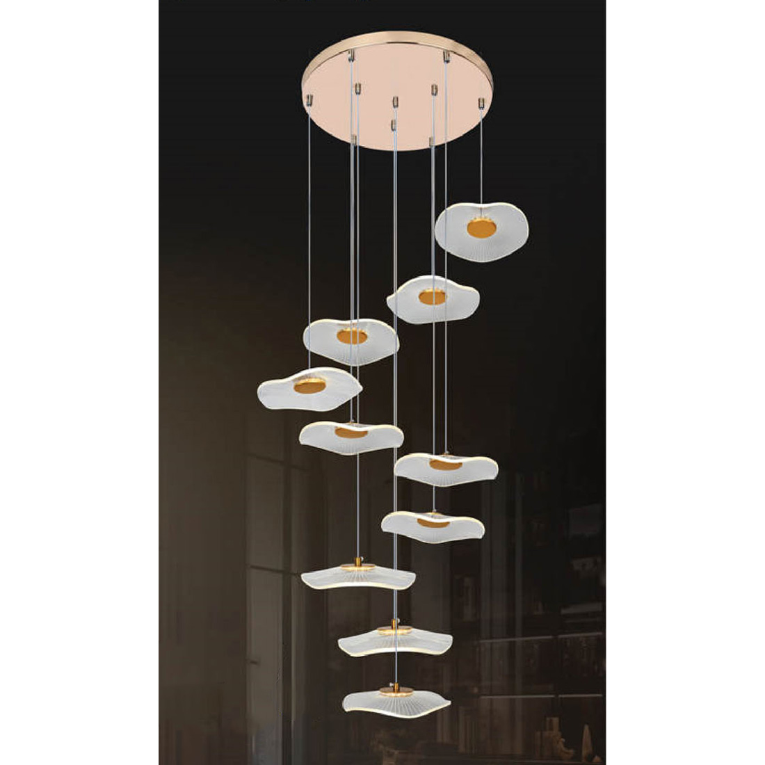 Đèn thả pha lê Andora Ø400*H1800 - LED 3 CĐ