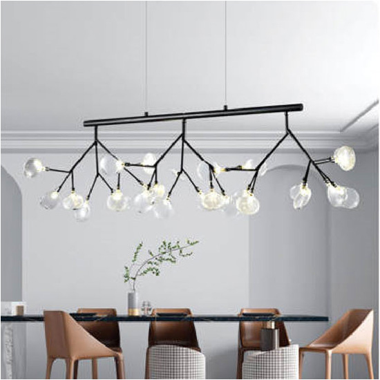 Đèn thả trang trí Andora thân đen W1200*H400 LED G4*27 (có bóng)