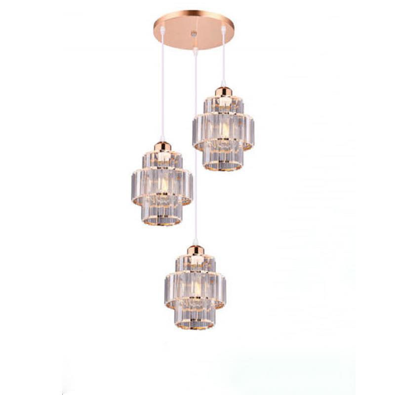 Đèn thả bàn ăn Andora đế tròn Ø250*H1000 - E27*3