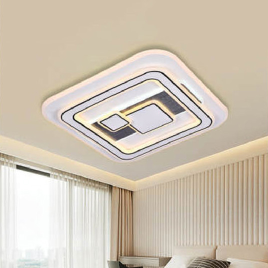 Đèn mâm Led Andora vuông Ø500 *H50- LED 60W*2 - 3 chế độ + Remote
