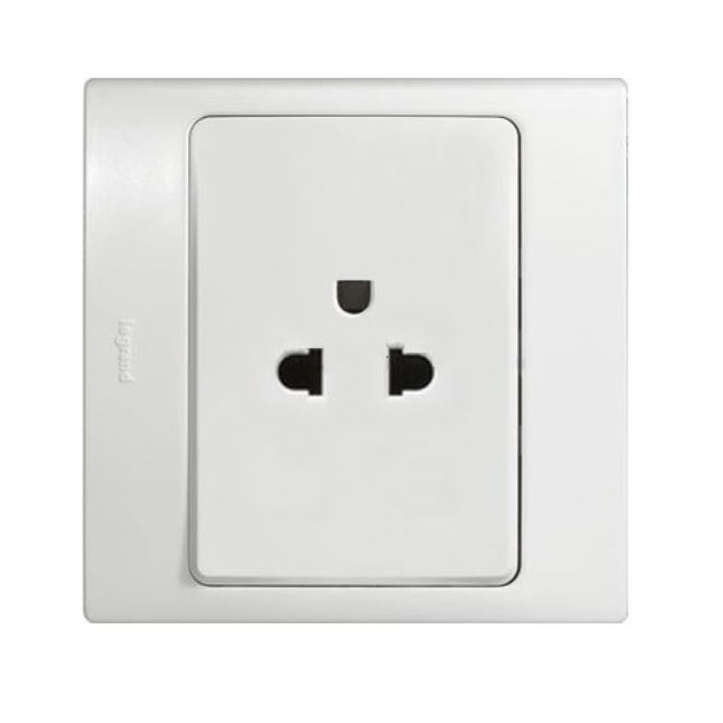 Ổ cắm 3 cực Mallia chuẩn Âu-Mỹ – 281103