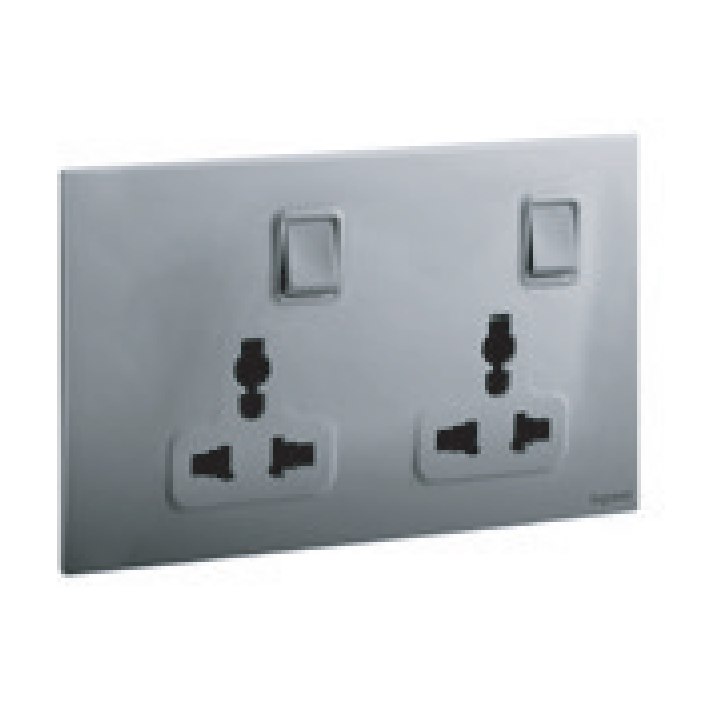 Bộ ổ cắm đôi đa năng có công tắc 16A