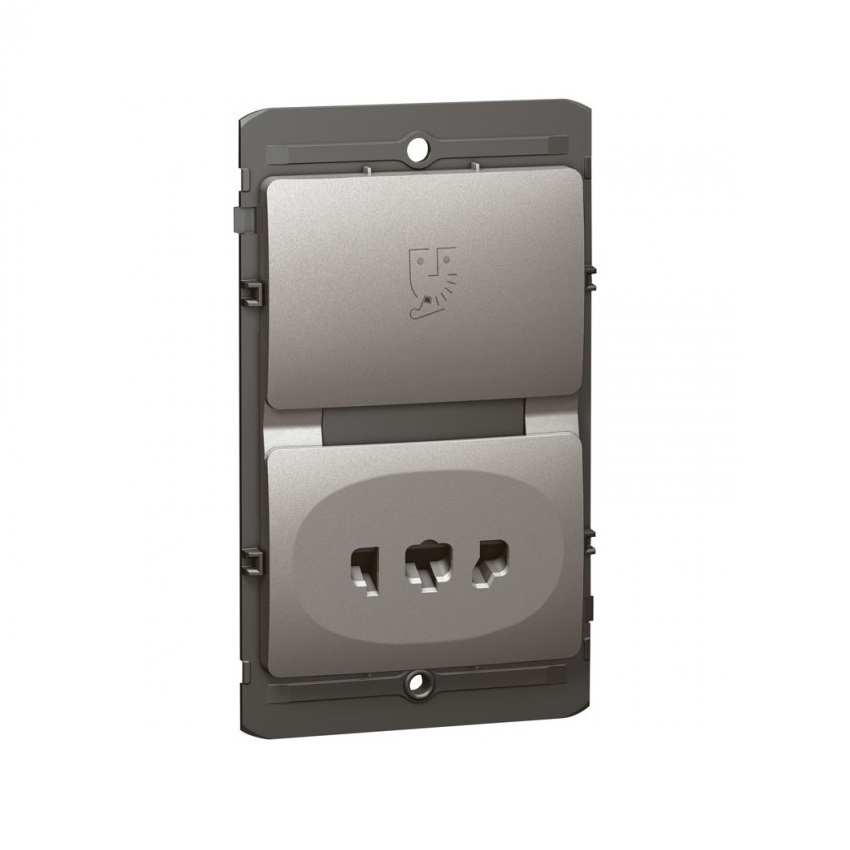 Ổ cắm dao cạo râu Mallia – xám bạc – 283535