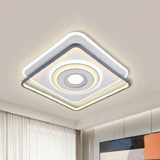 Đèn mâm Led Andora vuông Ø500 - LED 80W*2 - 3 chế độ + Remote
