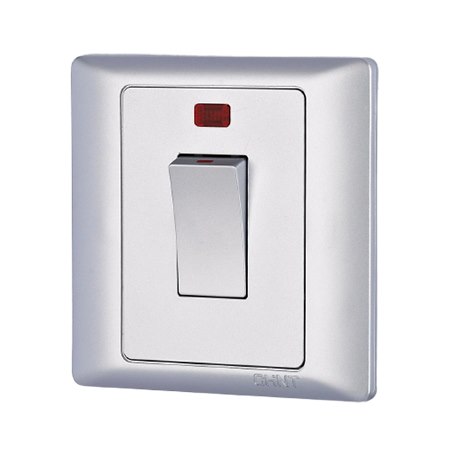 Bộ công tắc bình nóng lạnh CHINT NEW7-G00168 Silver 32A 250V có đèn báo