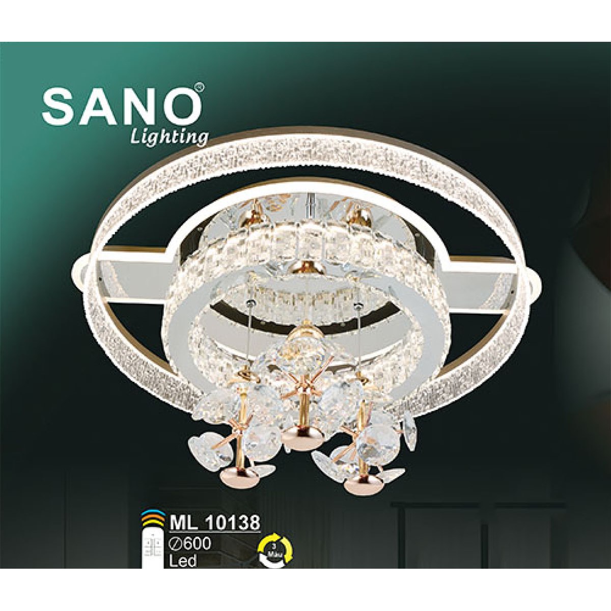 Đèn mâm LED Sano ML 10138 Ø600