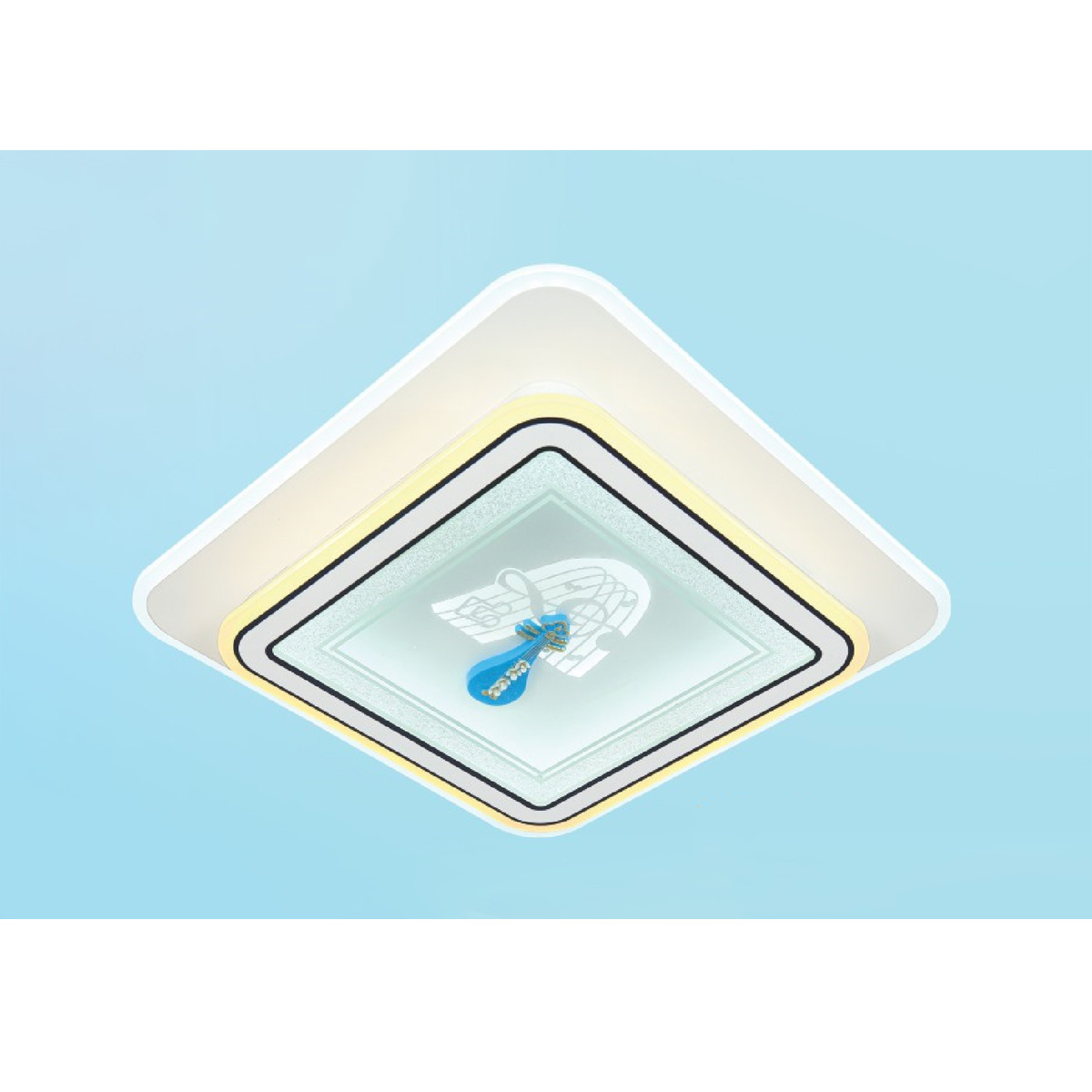 Đèn mâm ốp trần vuông mica Ø500*H80 Led 160W 3 màu ánh sáng