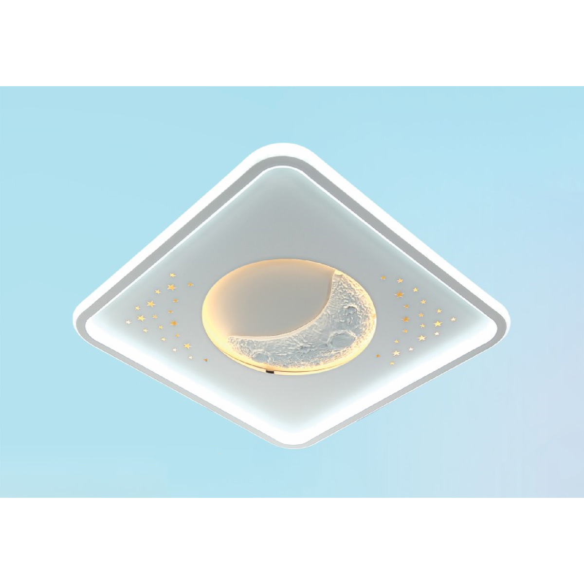Đèn mâm ốp trần vuông mica Ø500*H50 Led 160W 3 màu ánh sáng