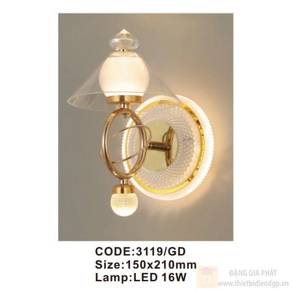 Đèn tường trong nhà Slister 150*210mm - LED 16W