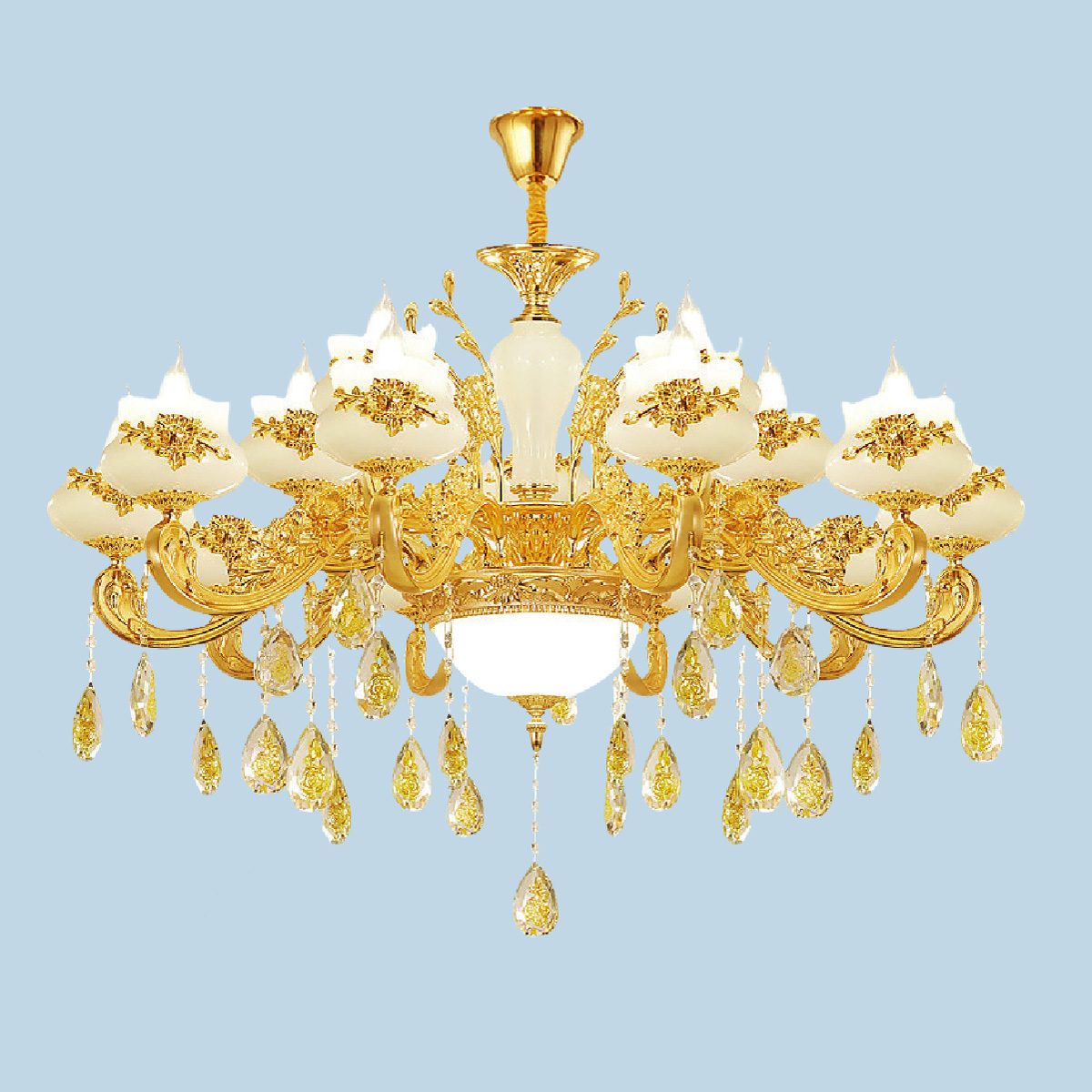 Đèn chùm pha lê nến Klasse 100x100x80cm
