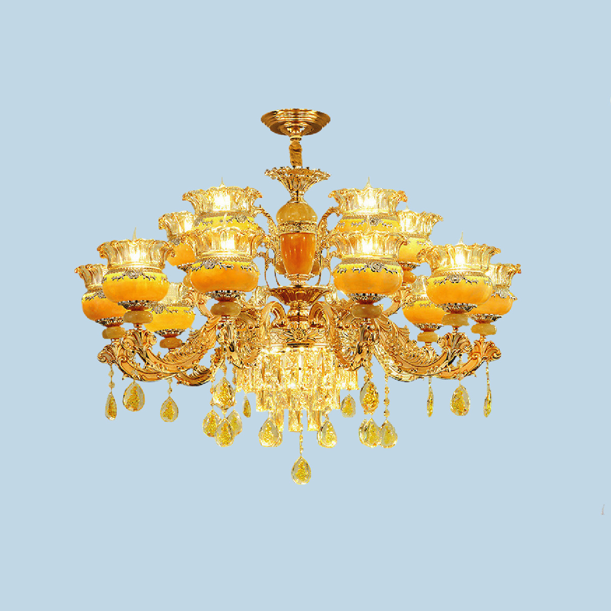 Đèn chùm pha lê nến Klasse 100x100x80cm