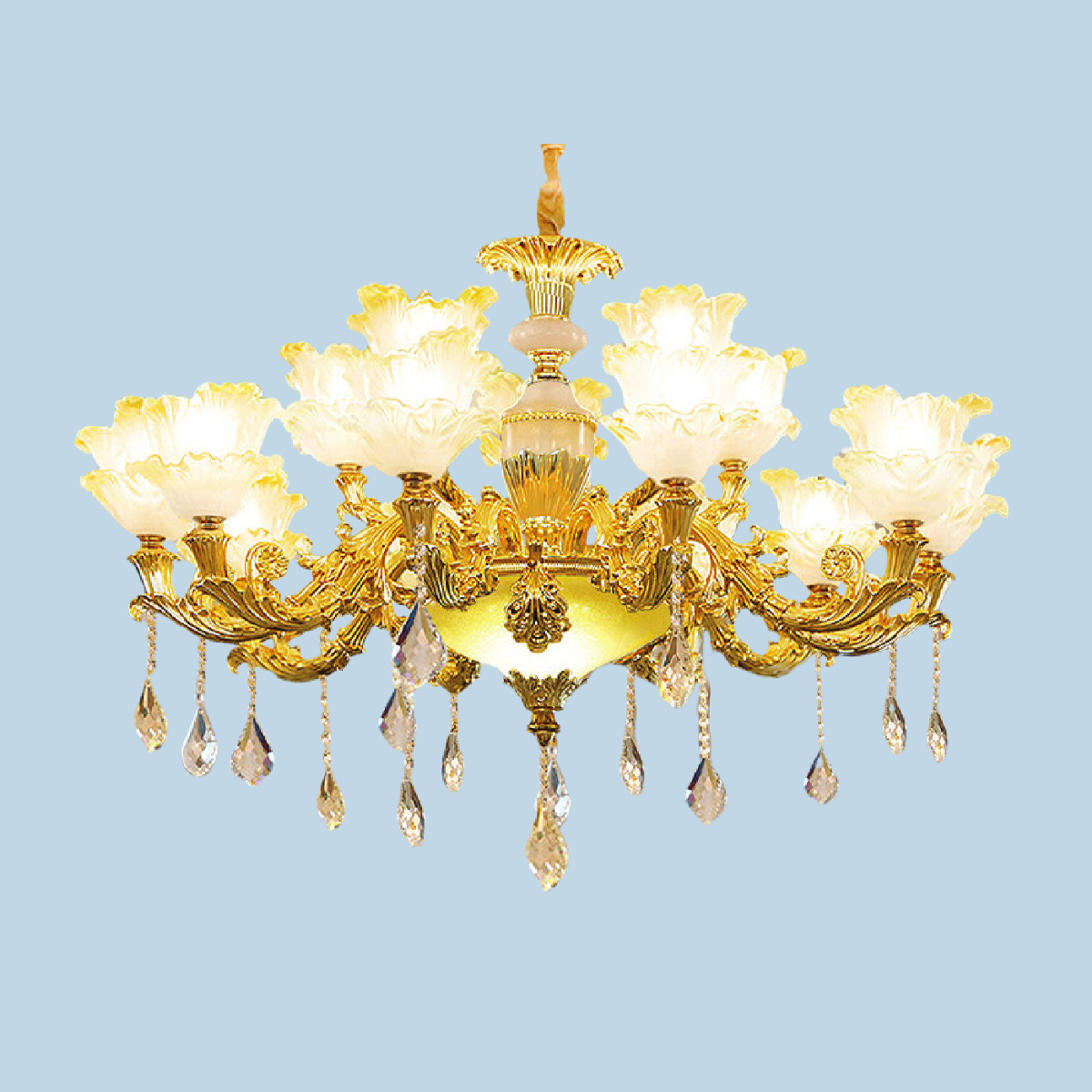 Đèn chùm pha lê nến Klasse 100x100x80cm