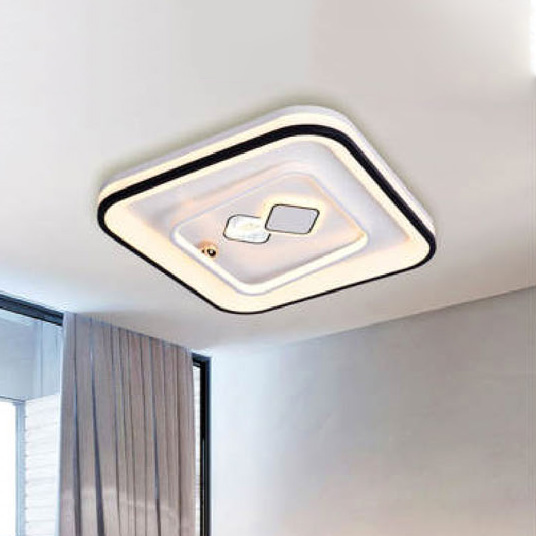 Đèn mâm Led Andora vuông Ø500*H90 - LED 60W*2 - 3 chế độ + Remote