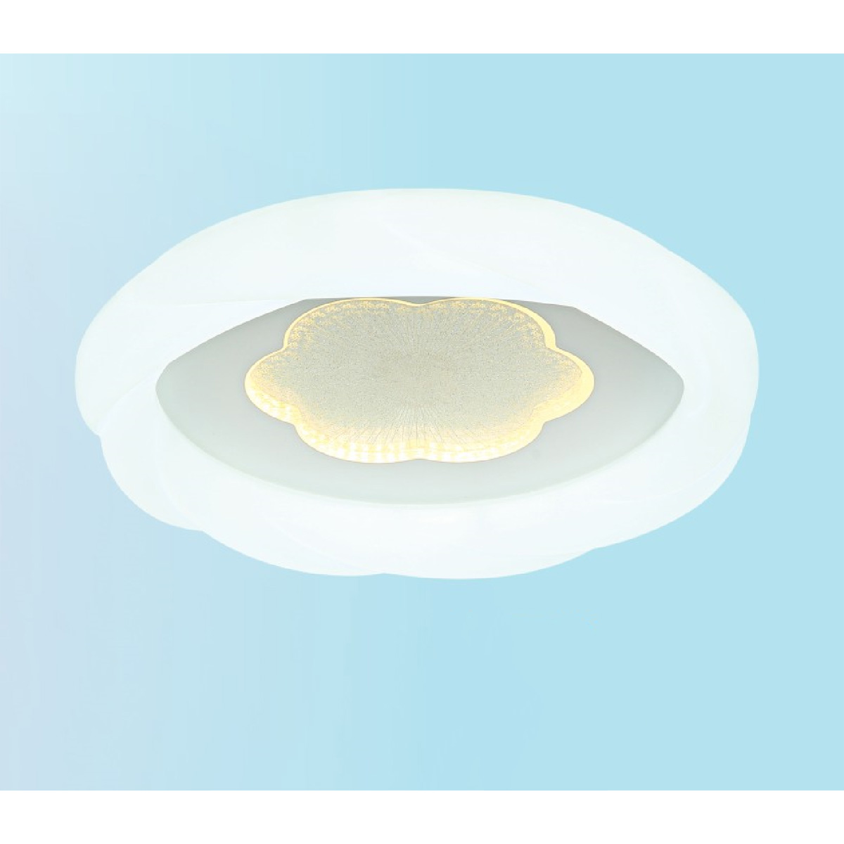 Đèn mâm tròn mica Ø500 x H100 Led 120W 3 màu ánh sáng