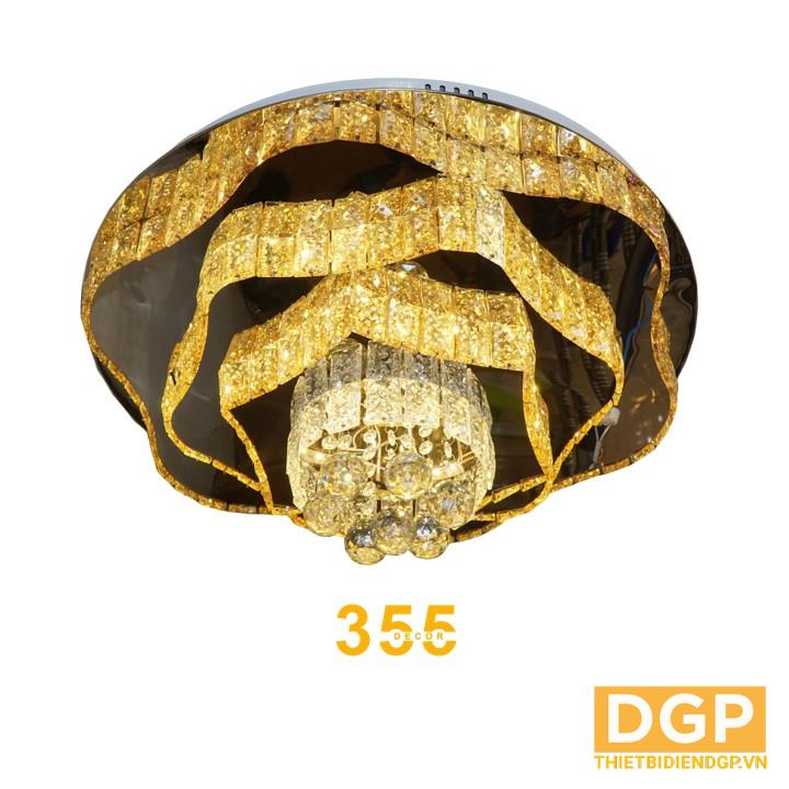 Đèn ốp trần pha lê Ø600 X H170 - LED 3 CĐ