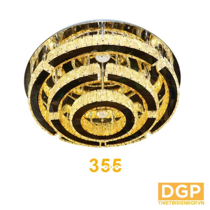 Đèn ốp trần pha lê Ø600 X H170 - LED 3 CĐ