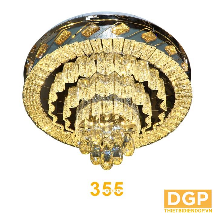 Đèn ốp trần pha lê Ø600 X H210 - LED 3CĐ
