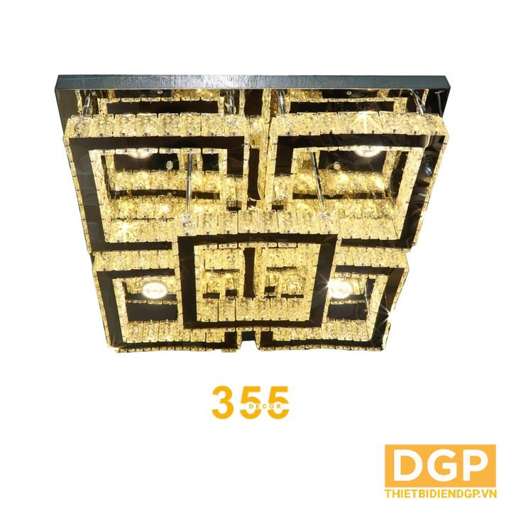Đèn ốp trần pha lê Ø600 X H140 - LED 3 CĐ