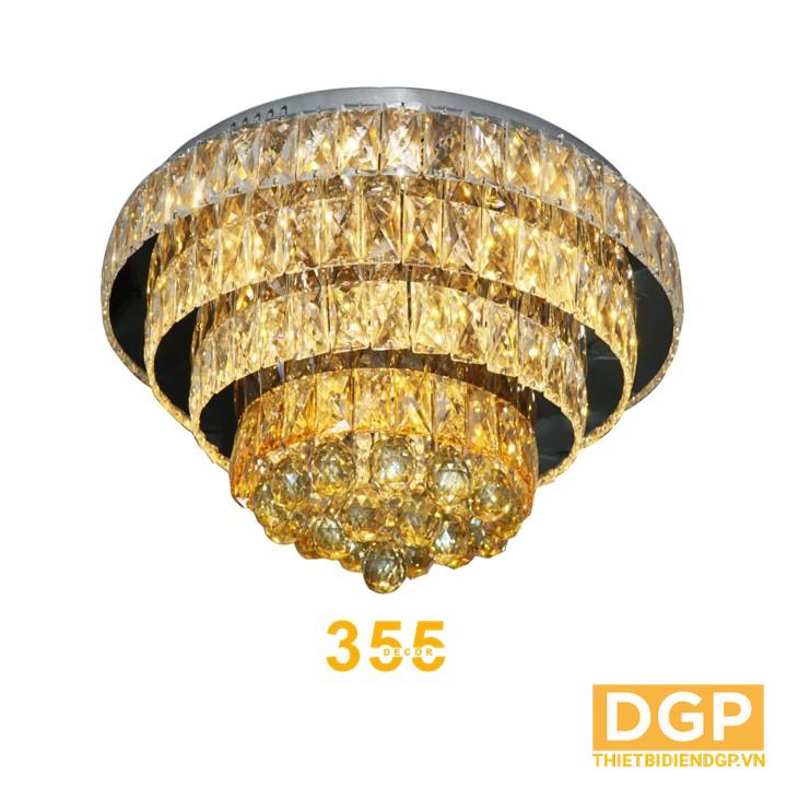 Đèn ốp trần pha lê Ø550 X H350 - LED 3CĐ