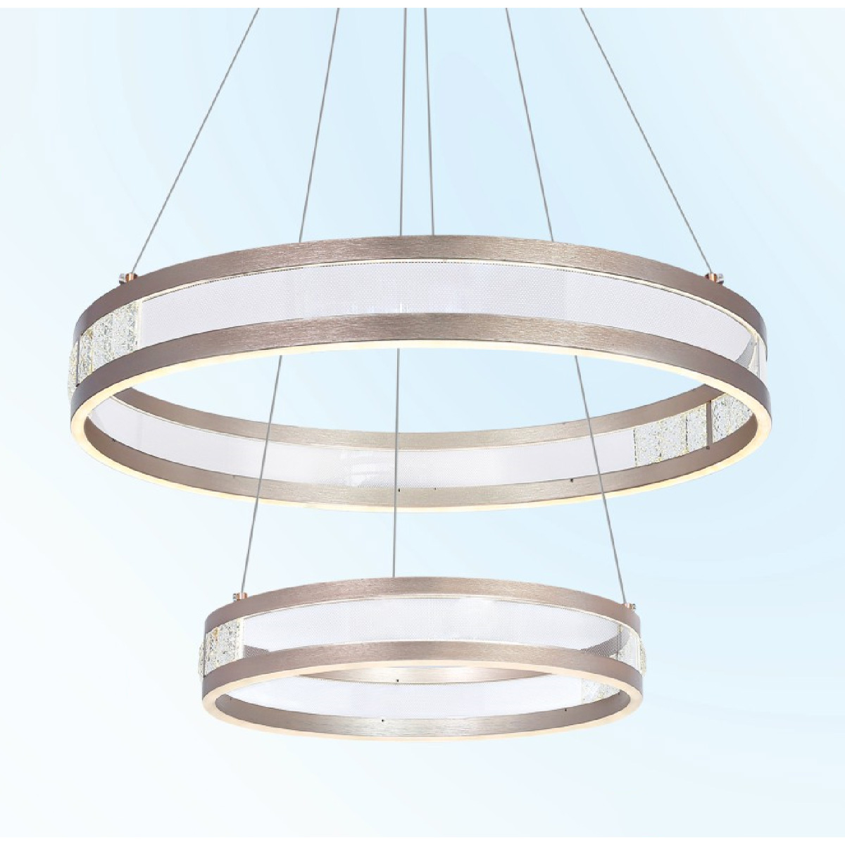 Đèn thả trần pha lê - mica Ø600-400*H1200 - LED 160W 3 CĐ
