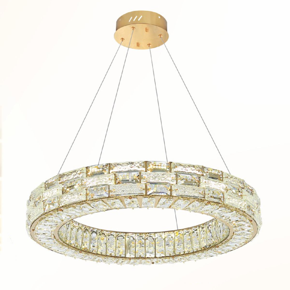 Đèn thả trần pha lê Ø600*H1200 - LED 100W 3 CĐ