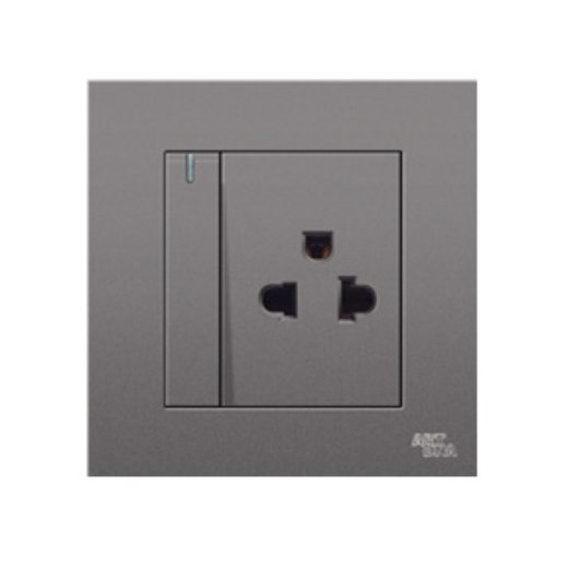 Ổ cắm 3 chấu đa năng kèm công tắc ARTDNA V20-C28K