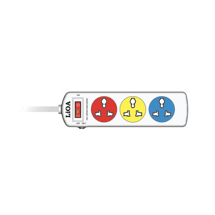 Ổ cắm kéo dài trung tâm - Thế hệ mới, loại công suất tối đa 2200W/ 220VAC MAX 10A - màu trắng