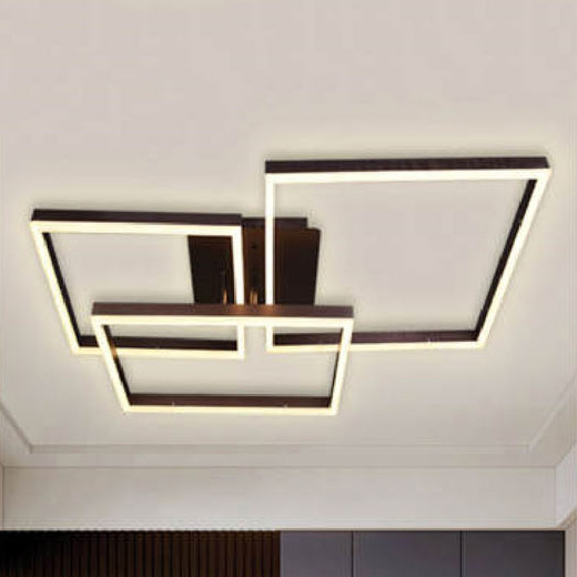 Đèn ốp trần trang trí Andora Ø300 x 400 x 500 - LED 3 CĐ + Remote ( thân màu Coffee)