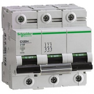 Acti9 MCB C120H 3P 15kA 400V, C Curve