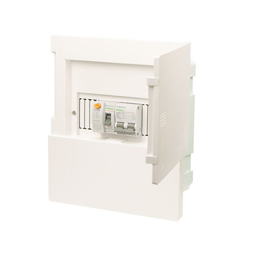 Tủ điện 4/8 Module Sino E4M âm tường màu trắng đục
