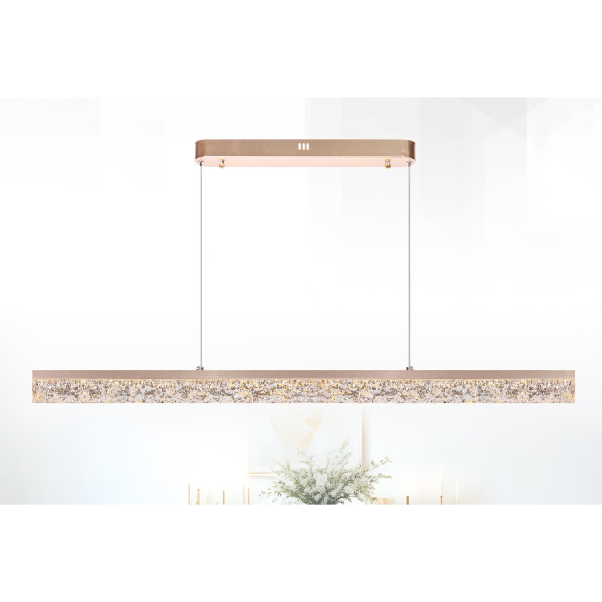 Đèn thả trần mica L1200*H1000 - LED 80W 3 CĐ