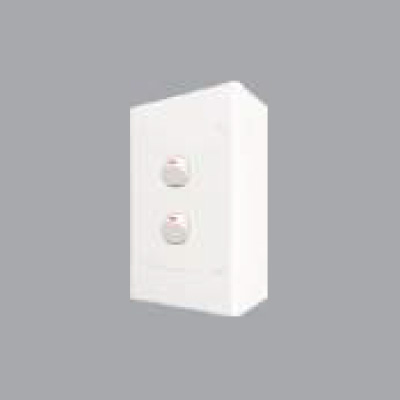 Bộ công tắc đơn 2 công tắc và đế nổi MPE A20B12N