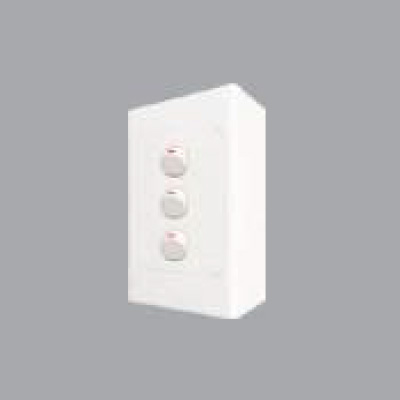 Bộ công tắc đơn 3 công tắc và đế nổi MPE A20B13N
