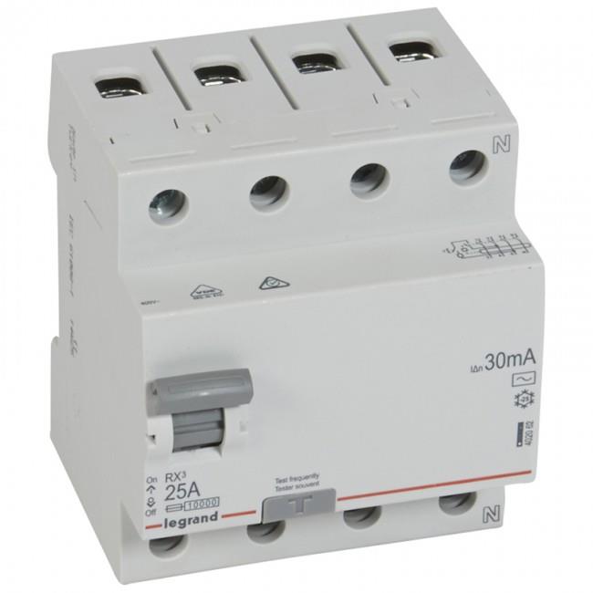 RCCB RX3 4P 400V (AC type) 30mA