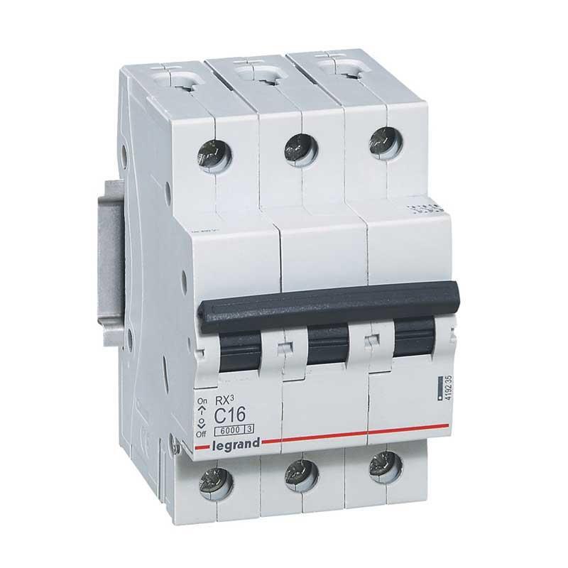 MCB RXE 3P 6kA 400V, C curve