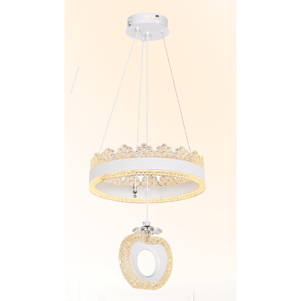 Đèn thả trần mica Ø300*H800 - LED 60W 3 CĐ