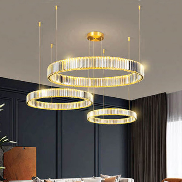Đèn thả pha lê Andora Ø400 + 600 + 800 - LED 3 CĐ