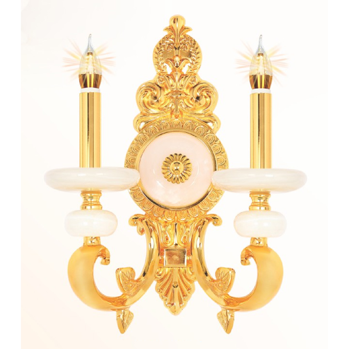 Đèn tường nến đồng phong cách cổ điển H600*W300