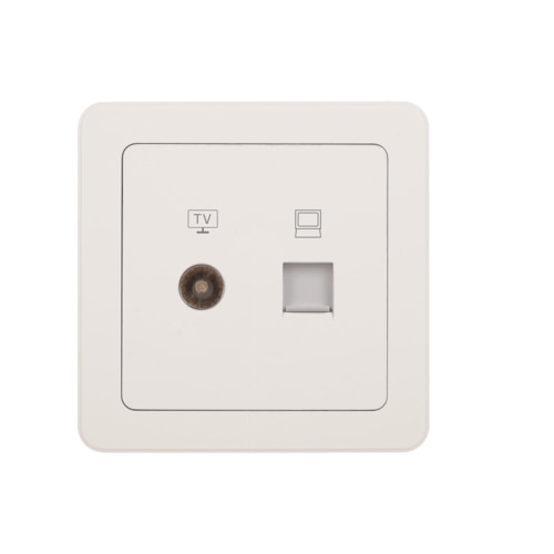 Ổ cắm ti vi + mạng RJ45 Cat 5e