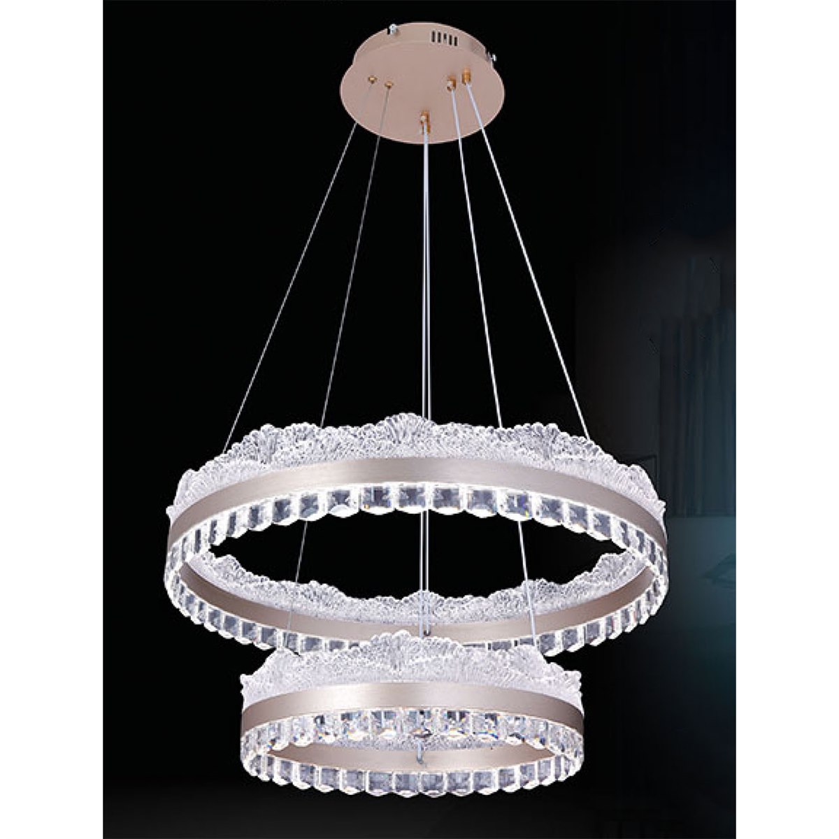 Đèn thả Led SANO TL 10212 Ø400+600*H1000