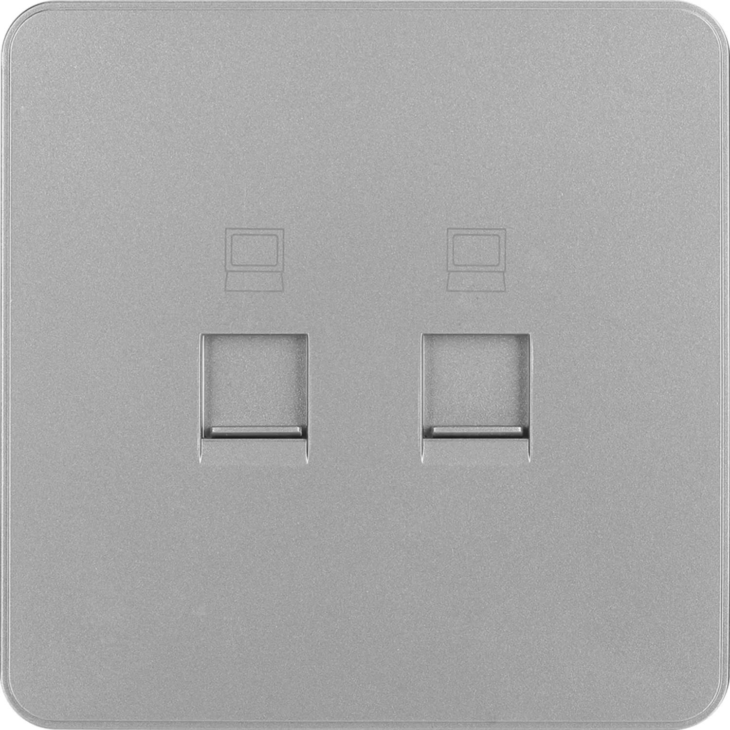 Ổ cắm mạng đôi RJ45 Cat 5e màu xám