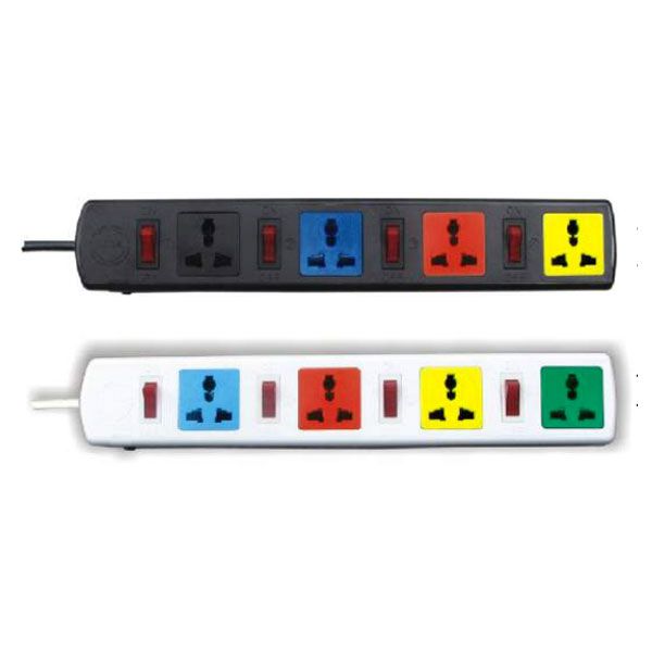 Ổ cắm kéo dài đa năng LiOa 4 ổ cắm, 4 công tắc, bảo vệ quá tải, có nắp che