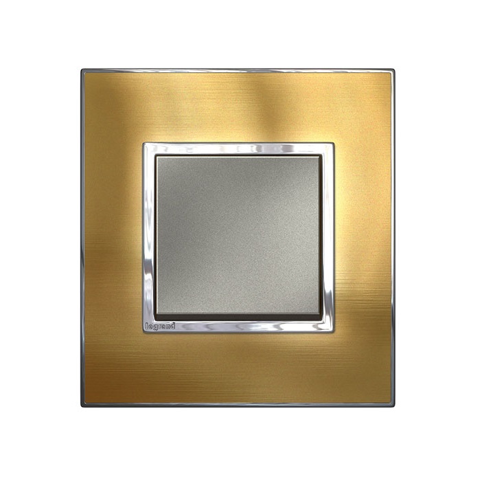 Mặt che vàng đồng Arteor – 2 module – 576120