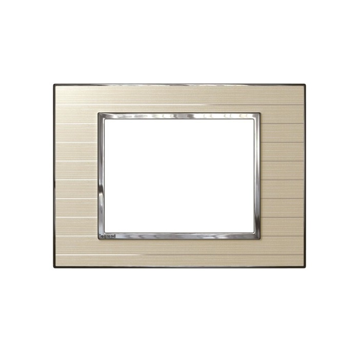 Mặt che kính sọc vàng Arteor – 3 module – 576451