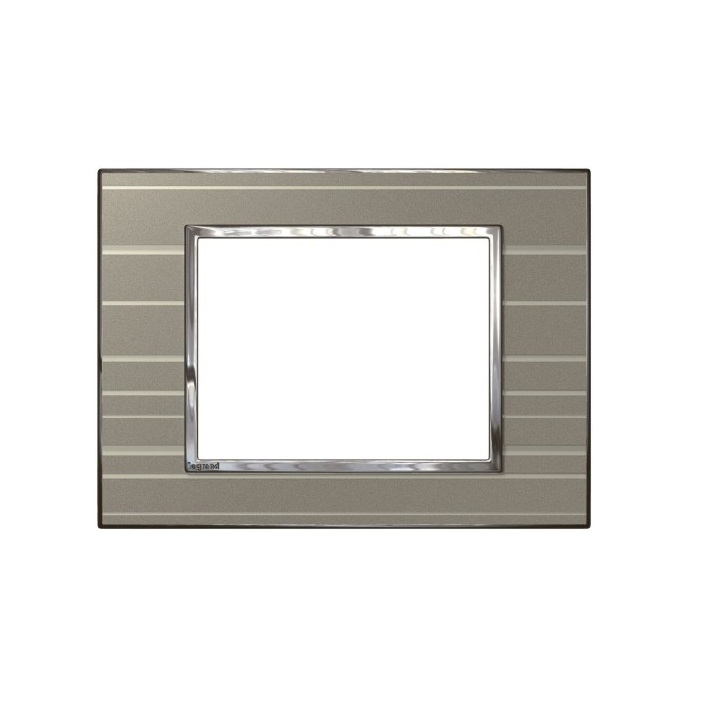 Mặt che kính sọc xám Arteor – 3 module – 576452