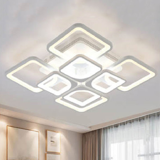 Đèn ốp trần trang trí Andora vuông Ø600 - LED 3 CĐ + Remote