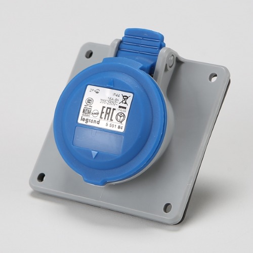 Ổ cắm công nghiệp 1 pha Legrand gắn âm IP44 2P+E