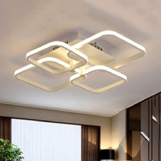 Đèn ốp trần trang trí Andora vuông Ø500 - LED 3 CĐ + Remote