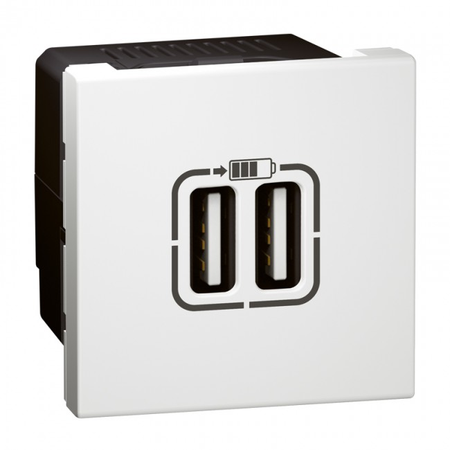 Ổ sạc USB đôi type A, 15W, 2 mô-đun